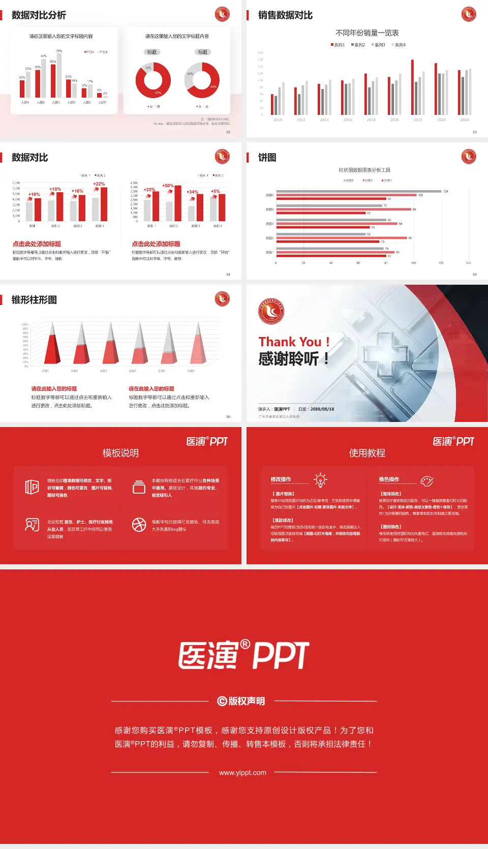 广州市番禺区第五人民医院医疗行业比赛专用PPT模板16:9格式幻灯片预览图7