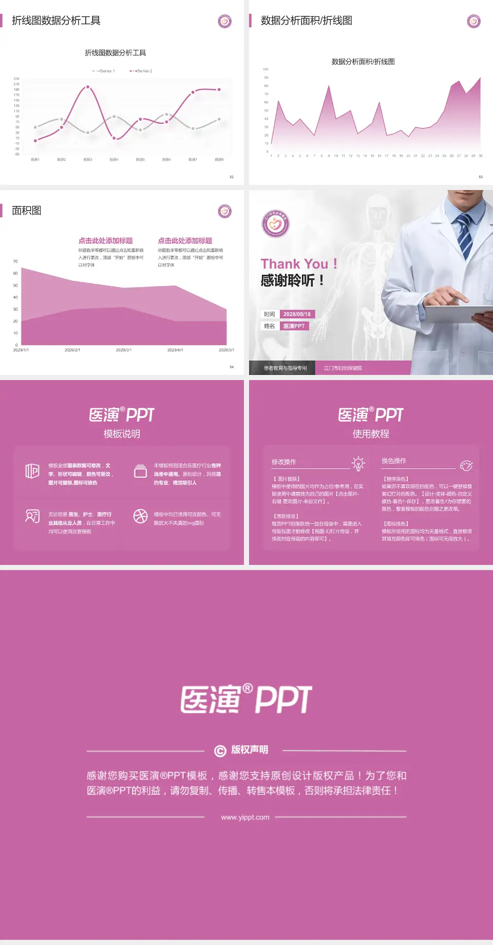 江门市妇幼保健院患者教育与指导PPT模板4:3格式幻灯片预览图7