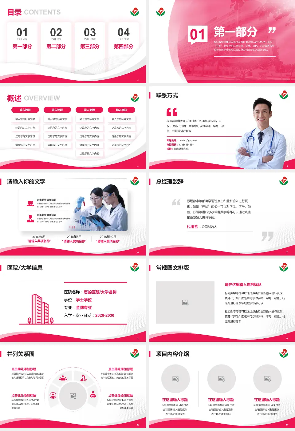 惠州市第二妇幼保健院（总院）会议与研讨会PPT模板16:9格式幻灯片预览图2