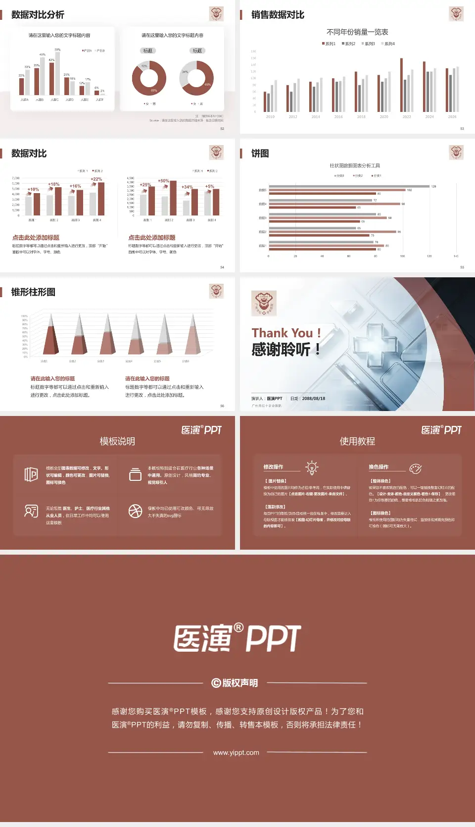 广州市红十字会医院医疗行业比赛专用PPT模板16:9格式幻灯片预览图7
