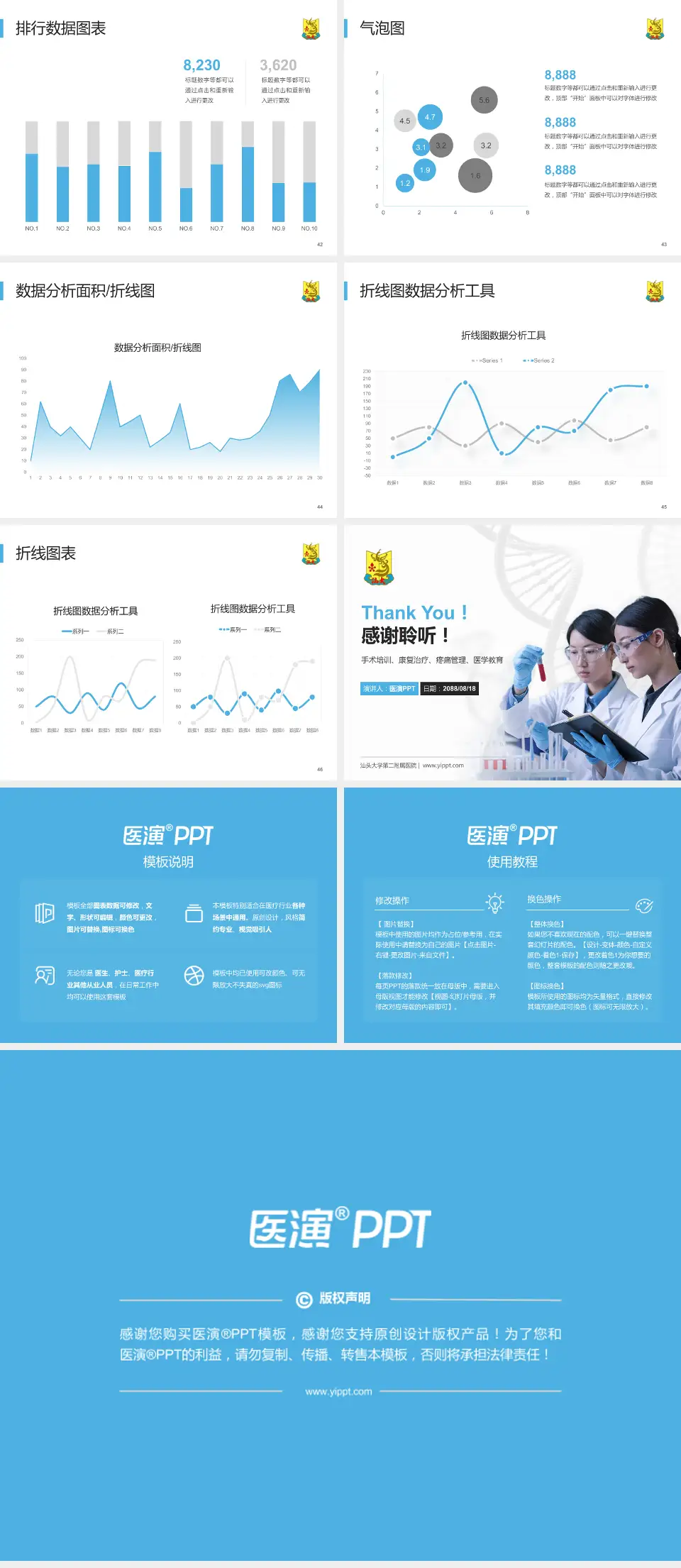 汕头大学第二附属医院科研成果展示PPT模板4:3格式幻灯片预览图6
