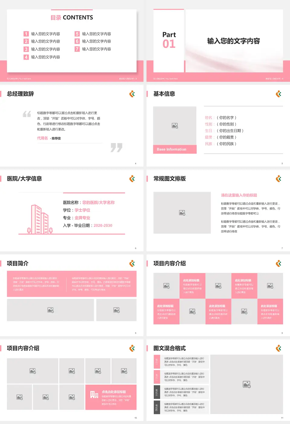 深圳市妇幼保健院个人求职应聘简历PPT模板16:9格式幻灯片预览图2
