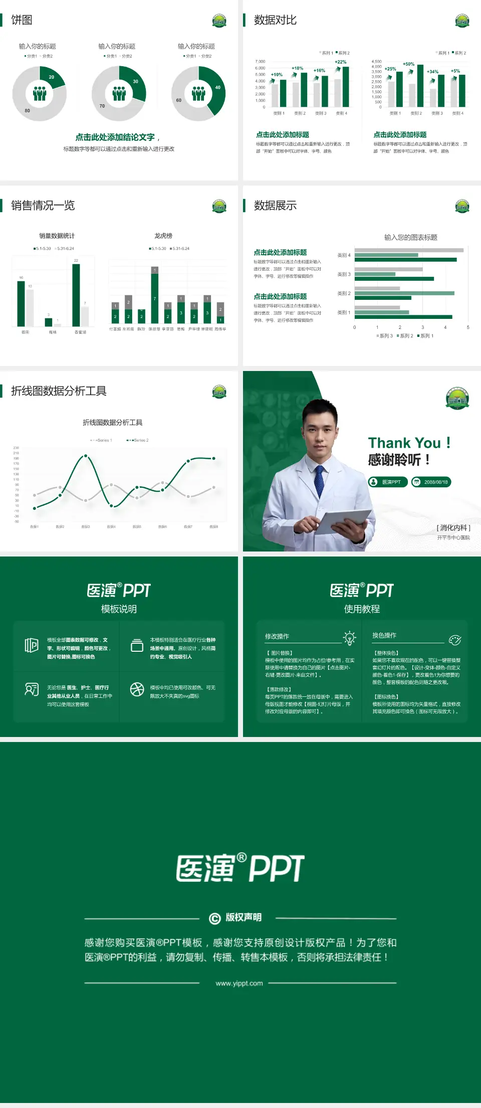 开平市中心医院病例分享与讨论PPT模板4:3格式幻灯片预览图4