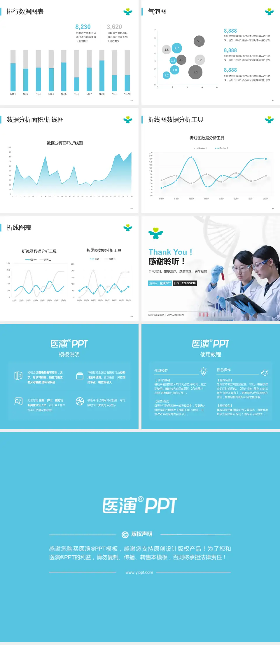 深圳市儿童医院科研成果展示PPT模板4:3格式幻灯片预览图6