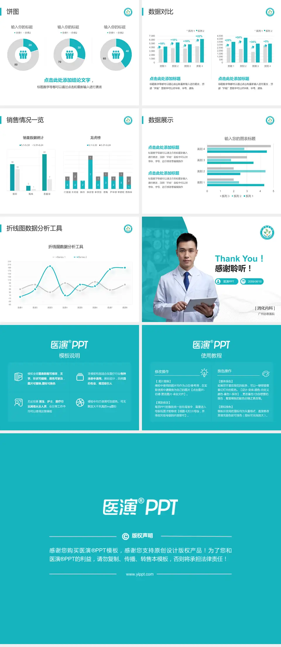 广州慈惠医院病例分享与讨论PPT模板4:3格式幻灯片预览图4