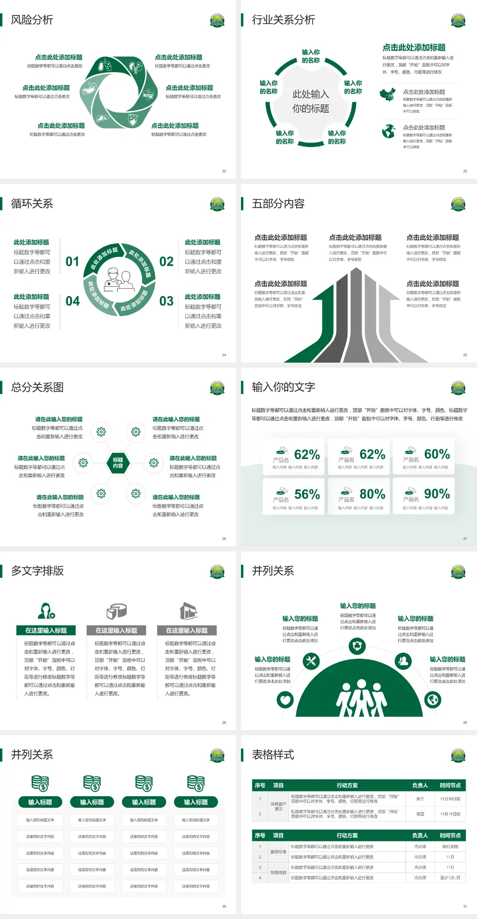 开平市中心医院科室介绍与推广PPT模板4:3格式幻灯片预览图4