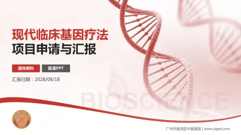 广州市荔湾区中医医院项目申请与汇报PPT模板