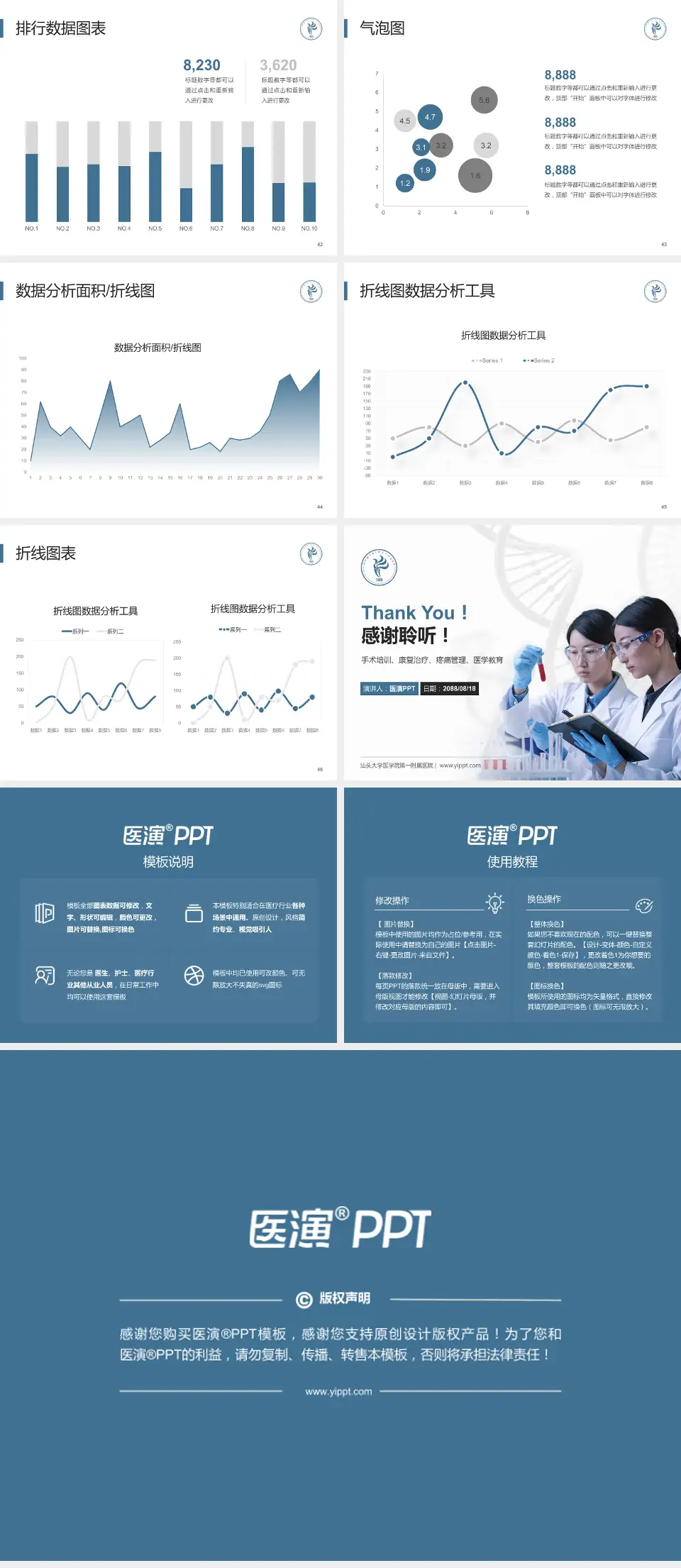 汕头大学医学院第一附属医院科研成果展示PPT模板4:3格式幻灯片预览图6