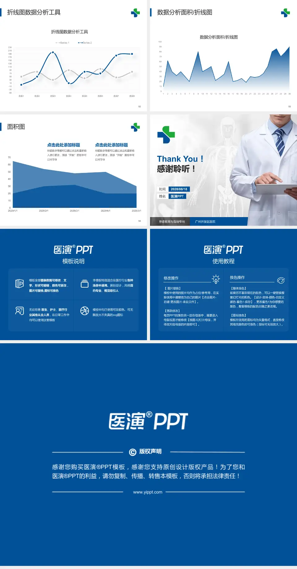 广州开发区医院患者教育与指导PPT模板4:3格式幻灯片预览图7