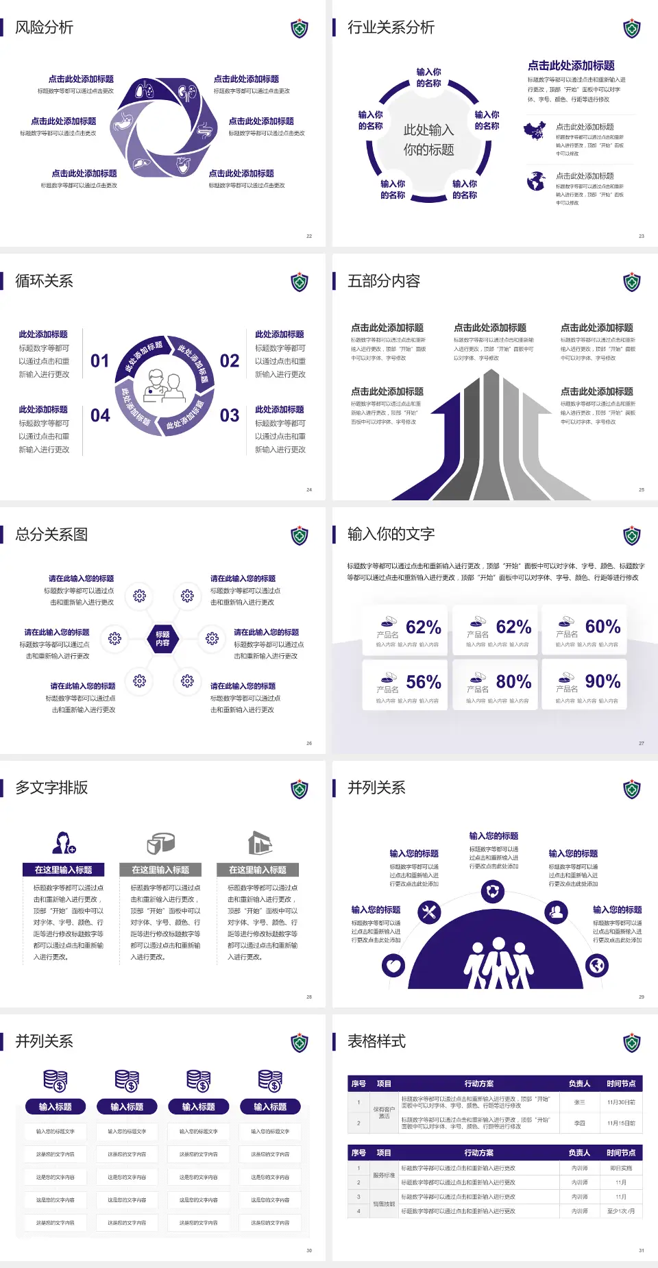 武警广东总队医院科室介绍与推广PPT模板4:3格式幻灯片预览图4