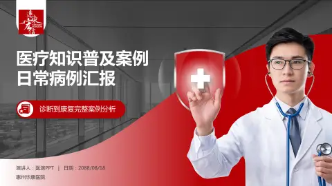 惠州华康医院医疗知识普及PPT模板