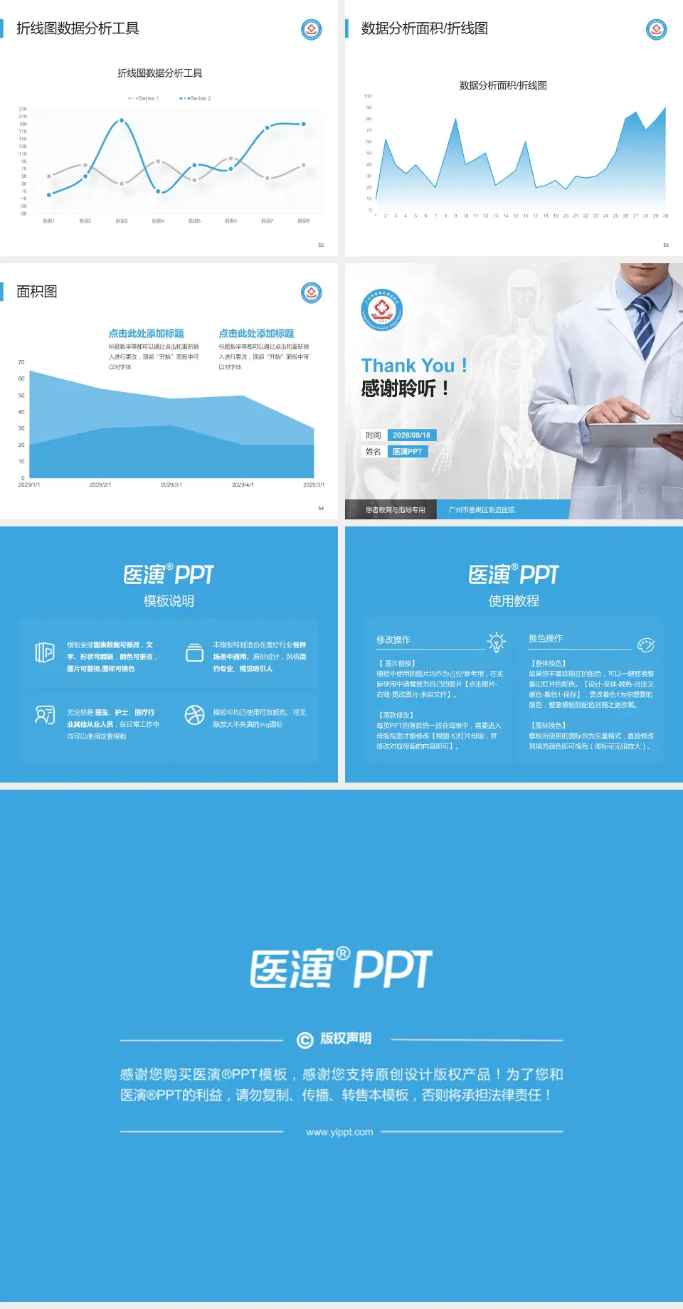 广州市番禺区新造医院患者教育与指导PPT模板4:3格式幻灯片预览图7