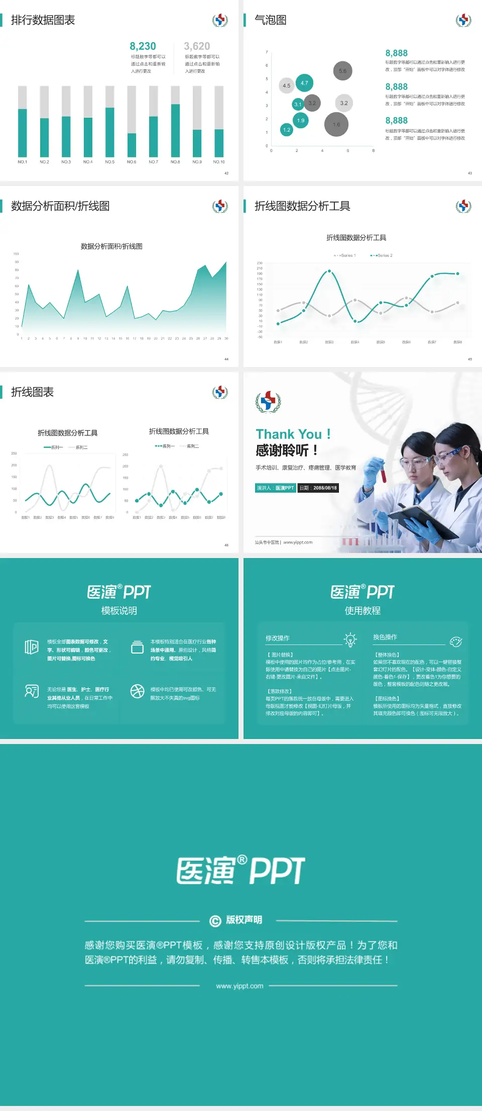 汕头市中医院科研成果展示PPT模板4:3格式幻灯片预览图6