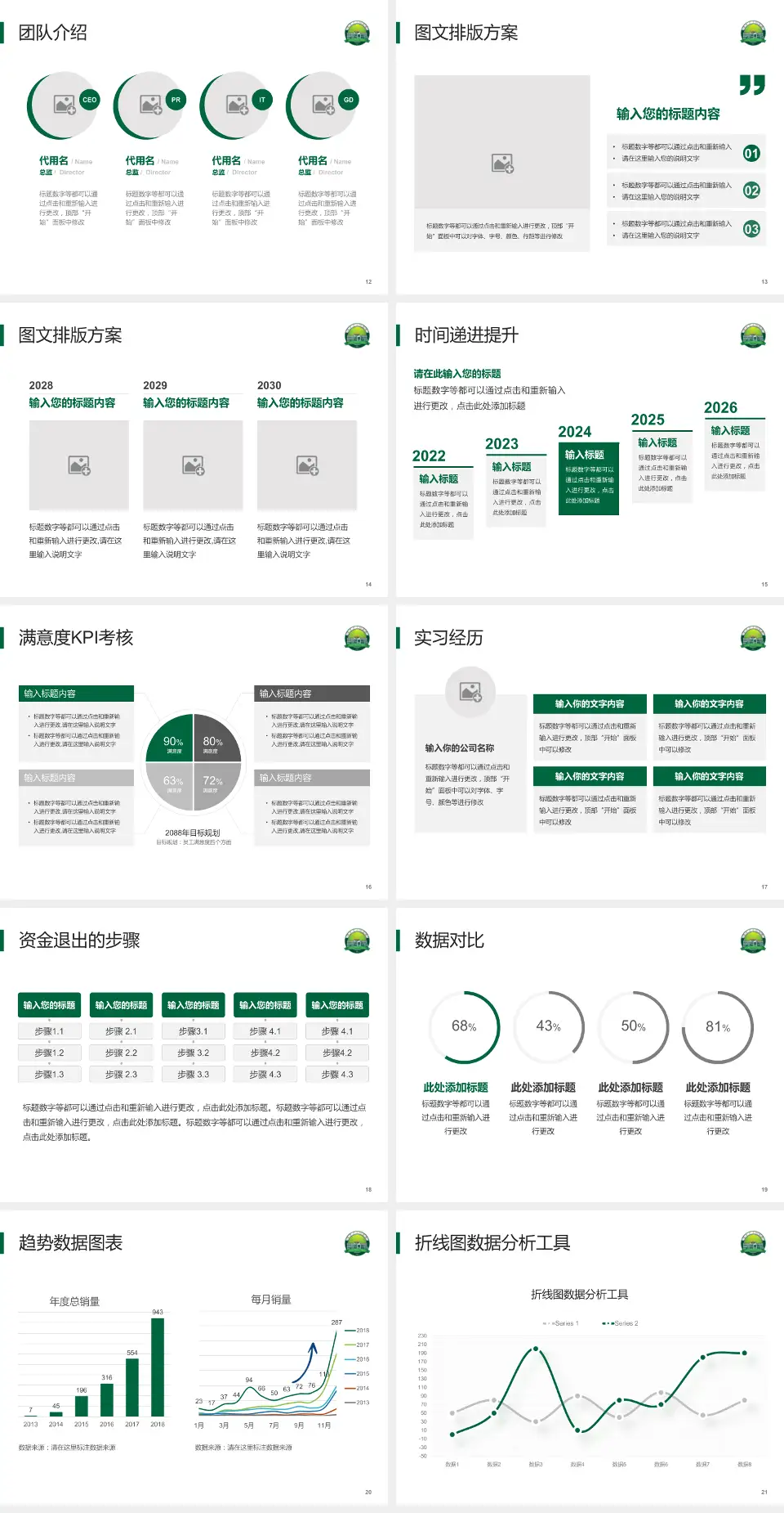 开平市中心医院培训与教育PPT模板4:3格式幻灯片预览图3