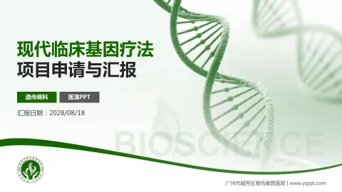 广州市越秀区骨伤康复医院项目申请与汇报PPT模板