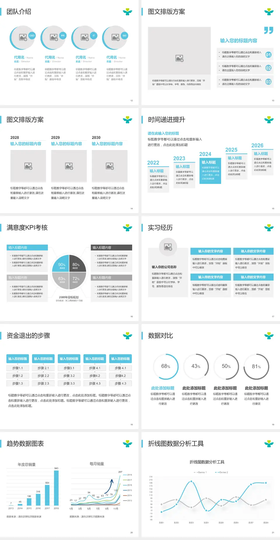 深圳市儿童医院培训与教育PPT模板4:3格式幻灯片预览图3