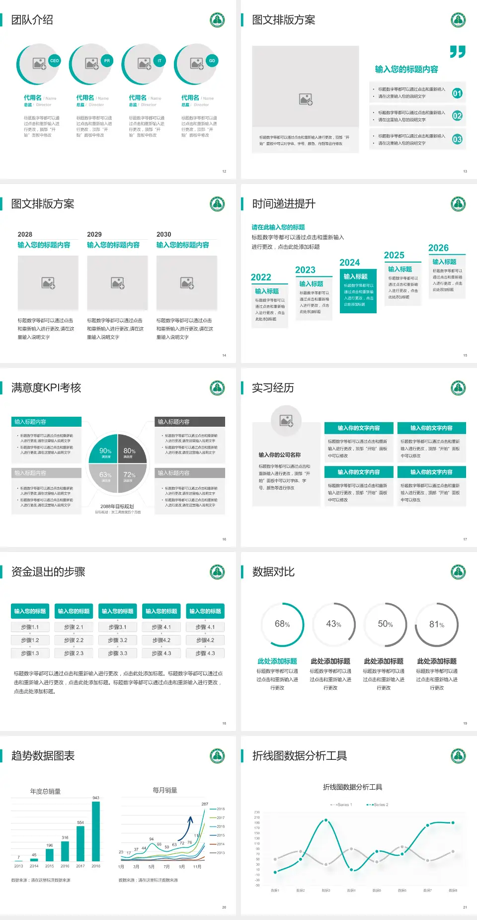 深圳市人民医院培训与教育PPT模板4:3格式幻灯片预览图3