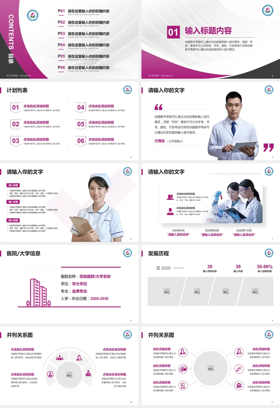 广州市白云区妇幼保健院医疗行业比赛专用PPT模板16:9格式幻灯片预览图2