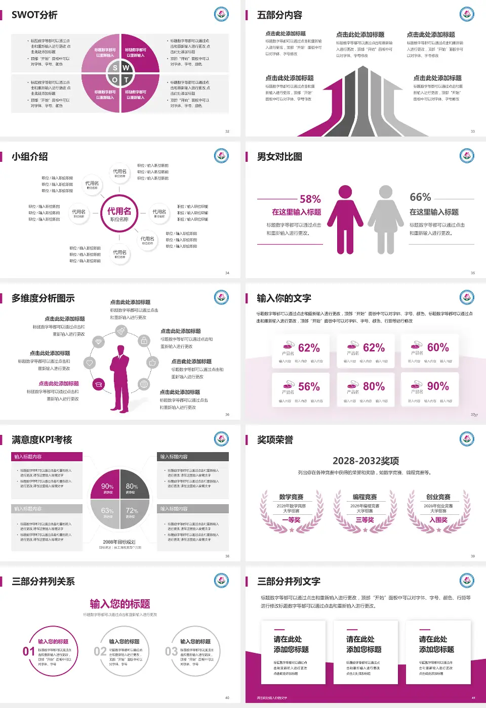 广州市白云区妇幼保健院医疗行业比赛专用PPT模板16:9格式幻灯片预览图5