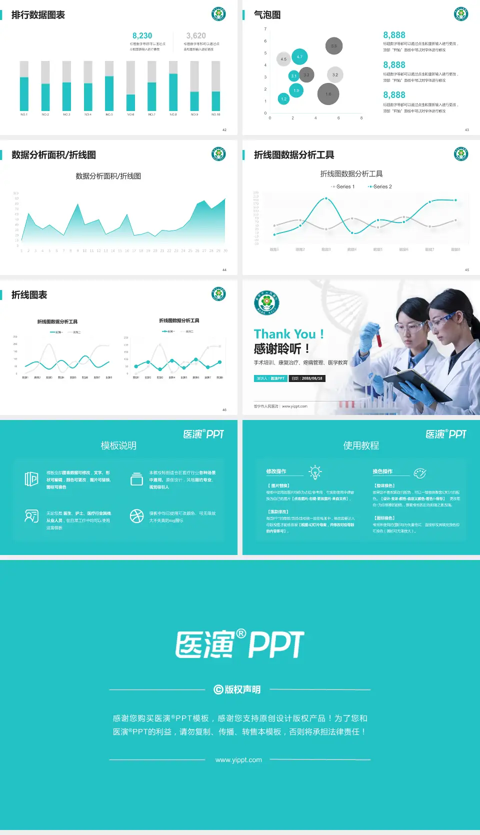 普宁市人民医院科研成果展示PPT模板16:9格式幻灯片预览图6