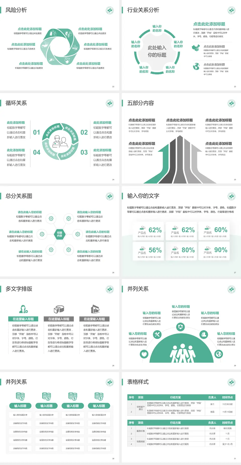 广州市花都区第二人民医院科室介绍与推广PPT模板4:3格式幻灯片预览图4
