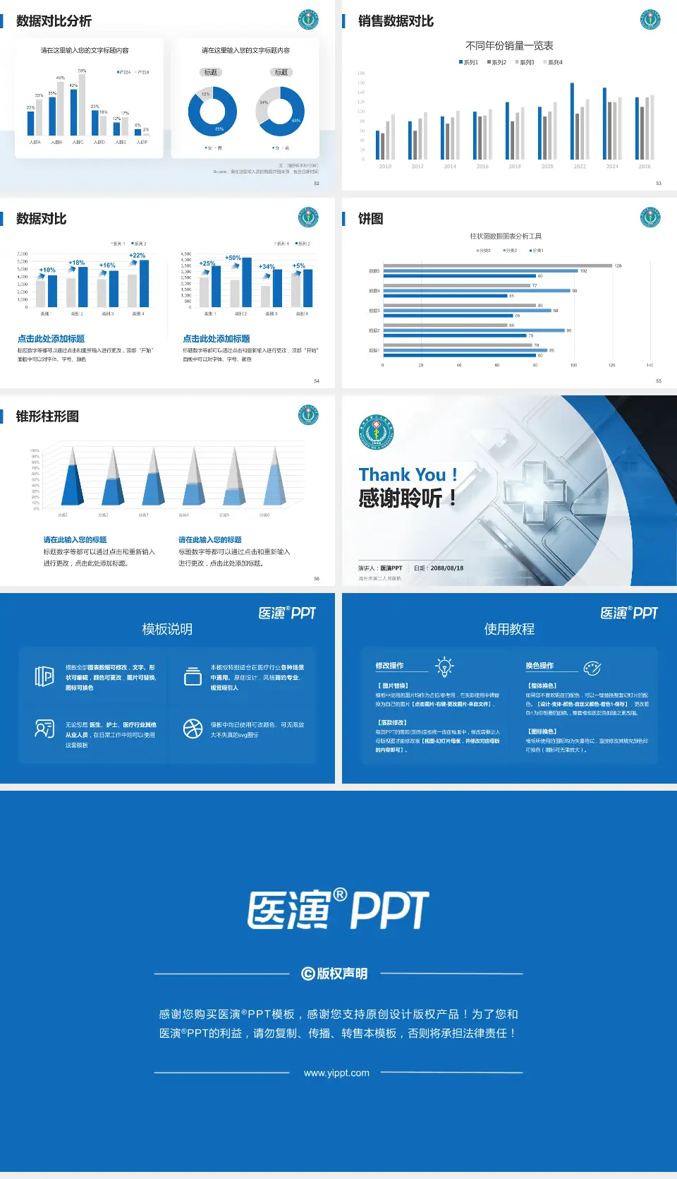 惠州市第二人民医院医疗行业比赛专用PPT模板16:9格式幻灯片预览图7