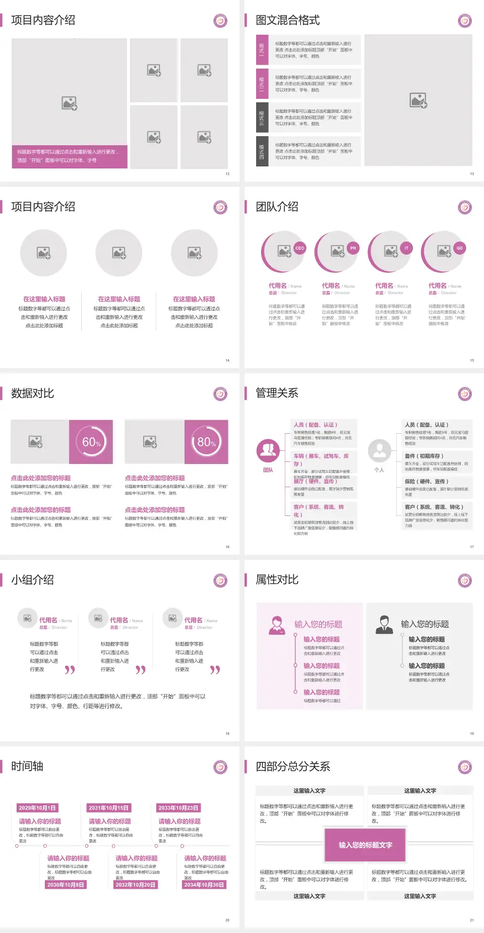 江门市妇幼保健院科室介绍与推广PPT模板4:3格式幻灯片预览图3