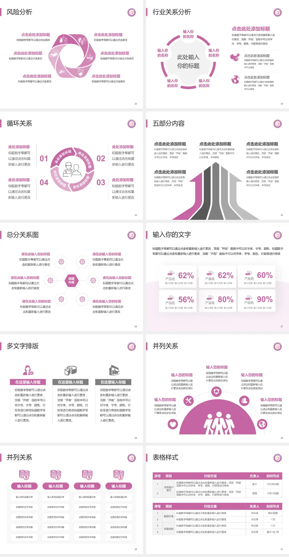 江门市妇幼保健院科室介绍与推广PPT模板4:3格式幻灯片预览图4
