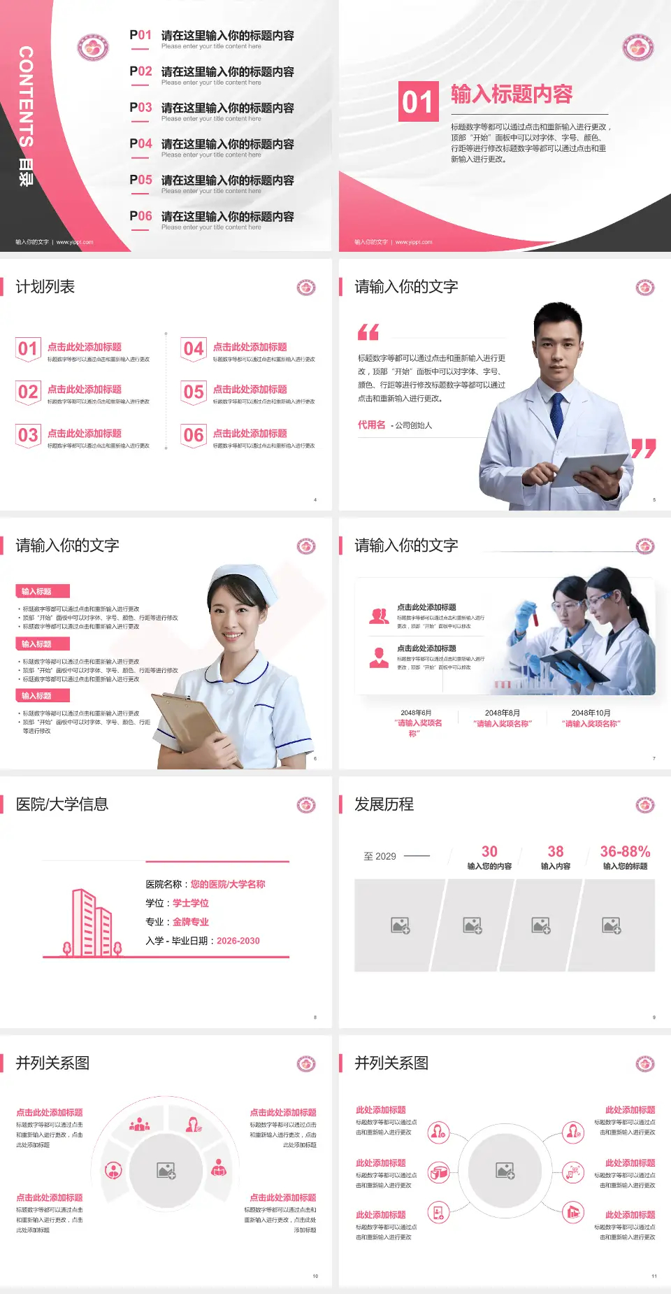 梅州市妇幼保健院医疗行业比赛专用PPT模板4:3格式幻灯片预览图2