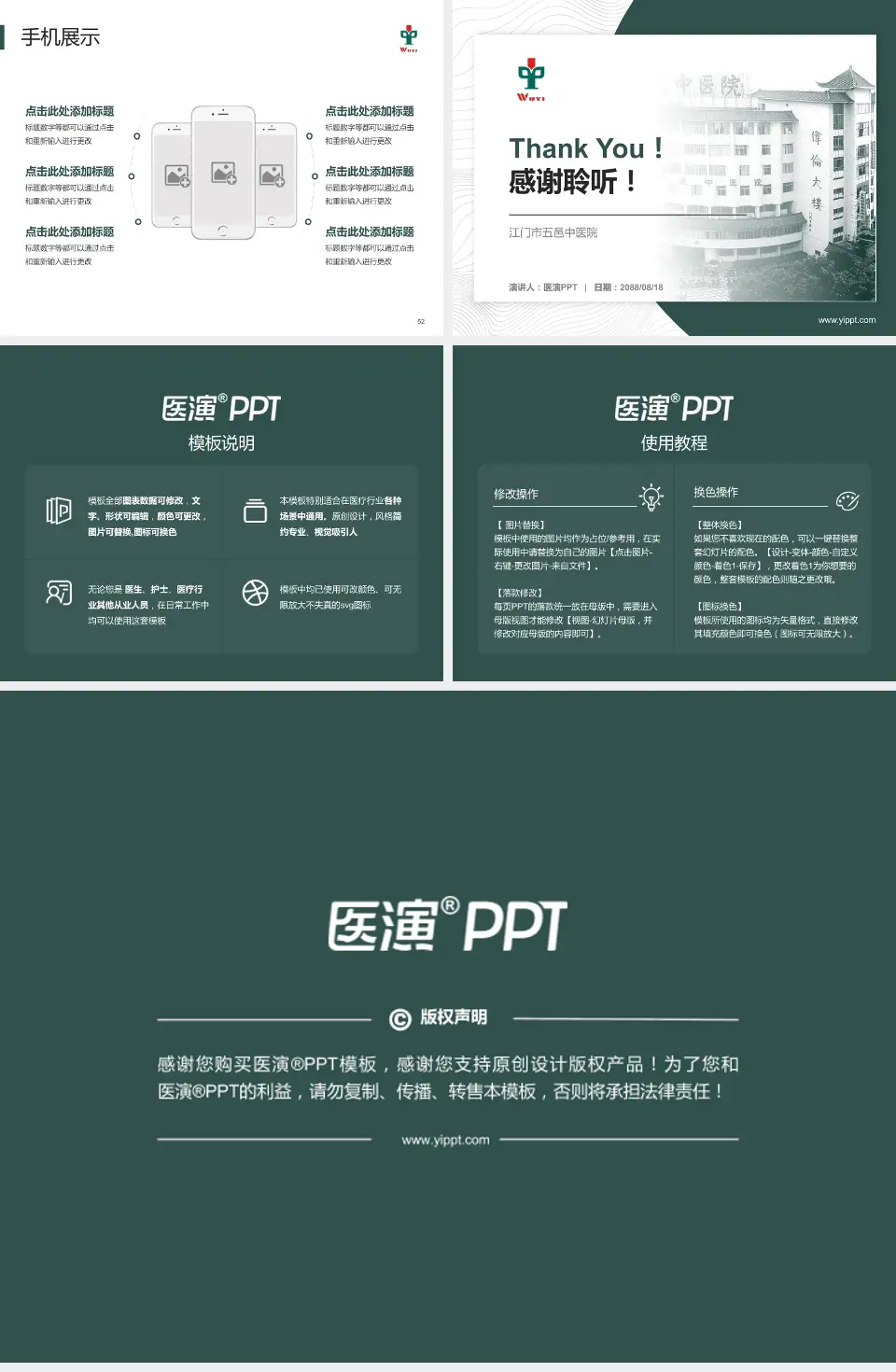 江门市五邑中医院医院管理报告PPT模板4:3格式幻灯片预览图7