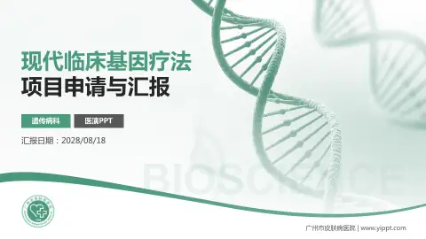 广州市皮肤病医院项目申请与汇报PPT模板