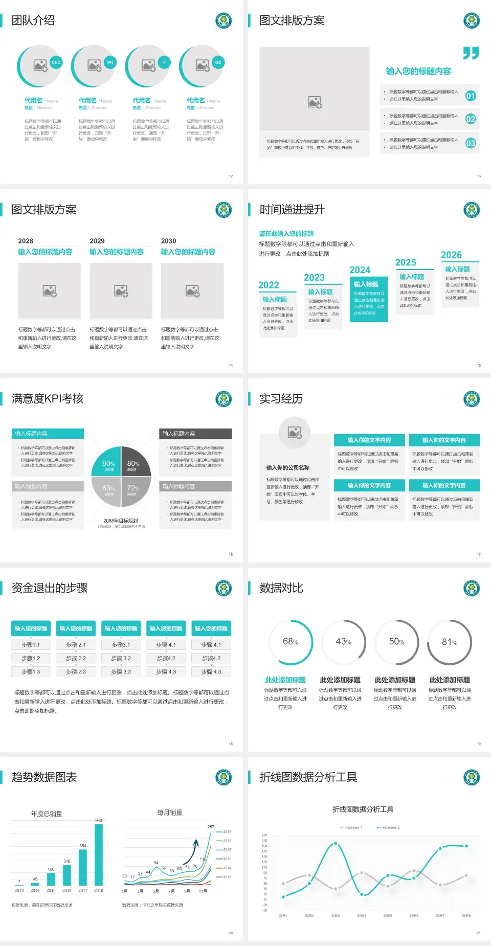 普宁市人民医院培训与教育PPT模板4:3格式幻灯片预览图3
