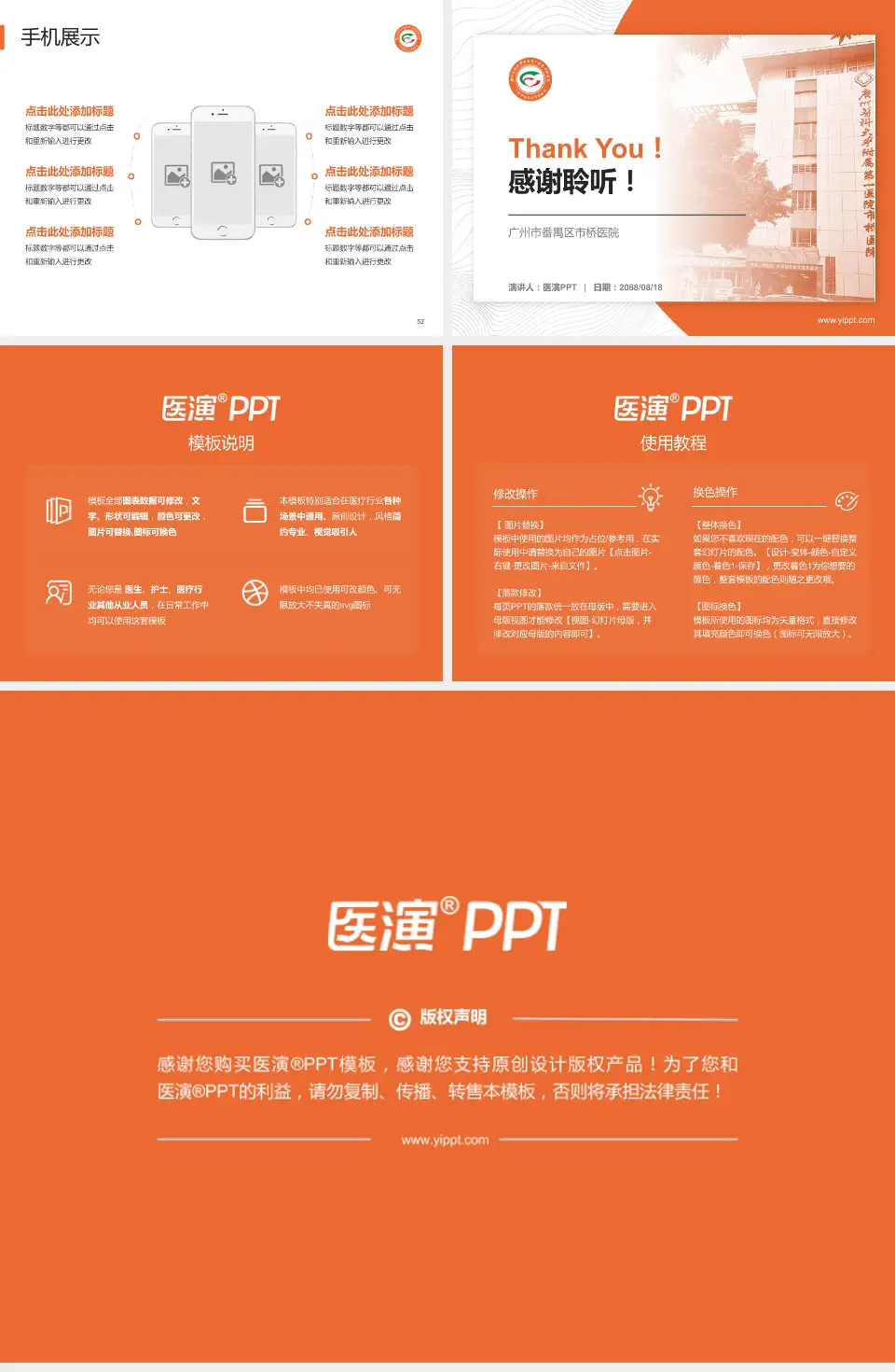 广州市番禺区市桥医院医院管理报告PPT模板4:3格式幻灯片预览图7