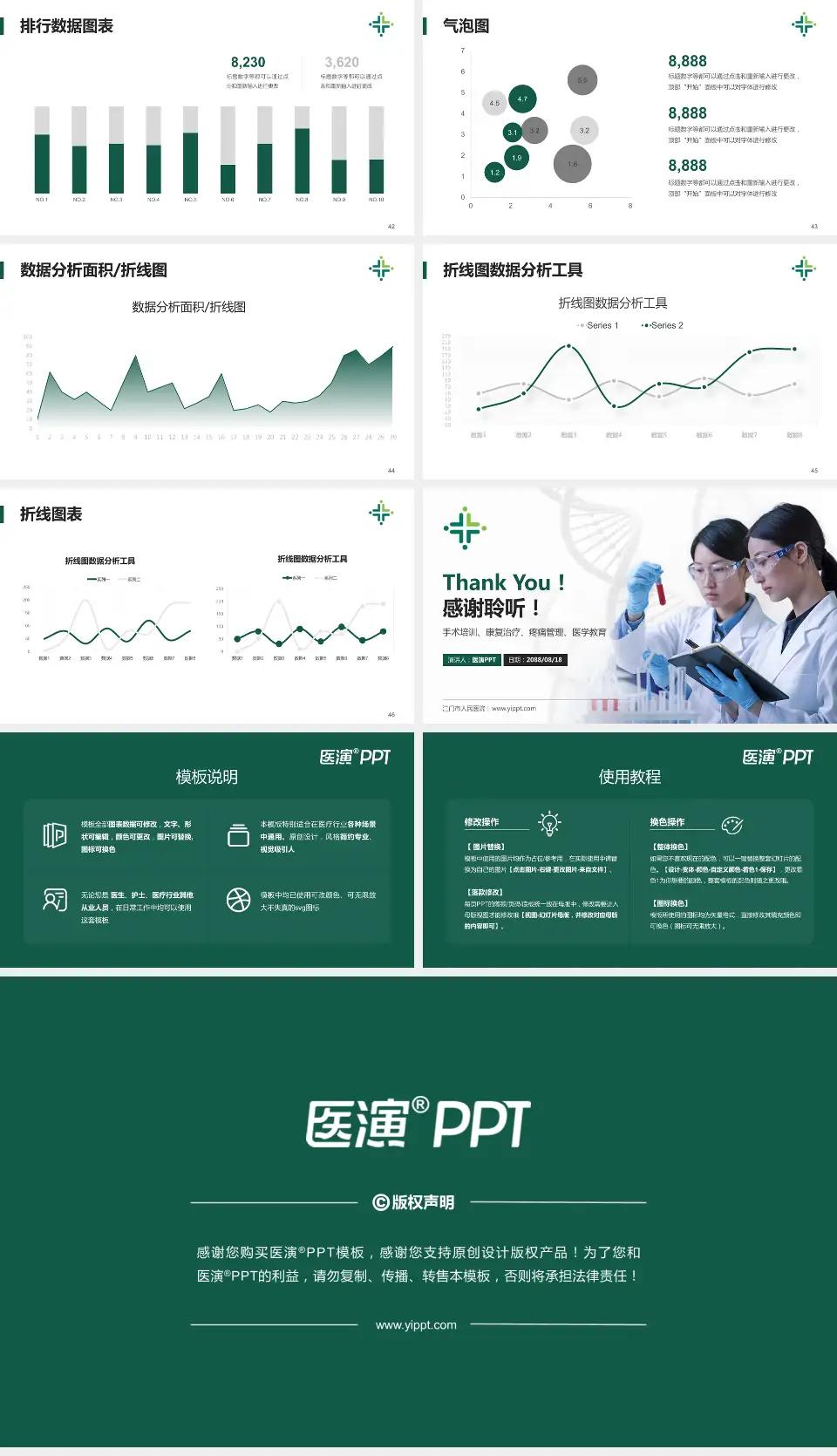 江门市人民医院科研成果展示PPT模板16:9格式幻灯片预览图6