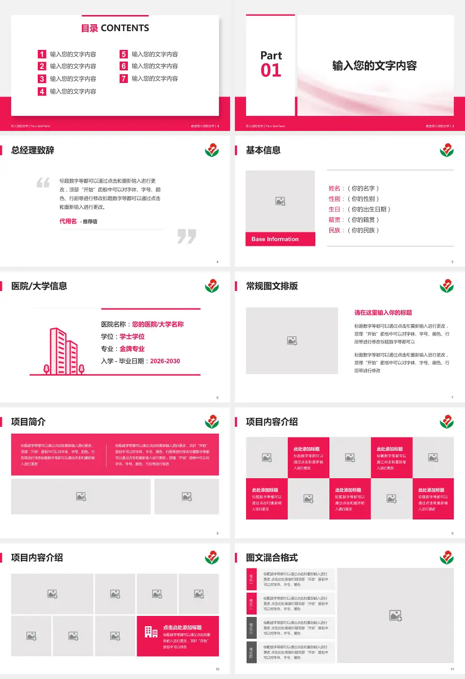 惠州市第二妇幼保健院（江北分院）个人求职应聘简历PPT模板16:9格式幻灯片预览图2