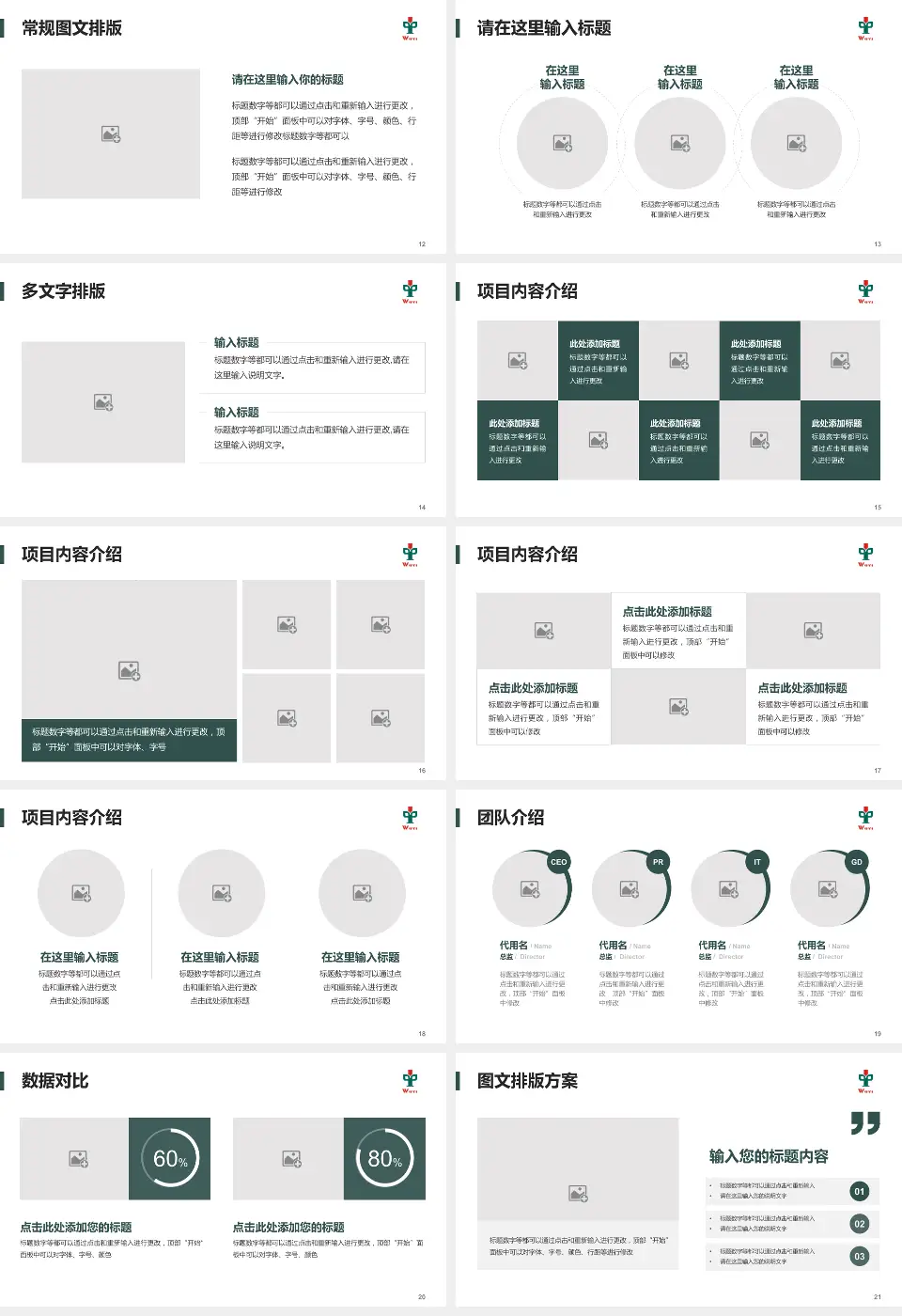 江门市五邑中医院品管圈PDCA演示专用PPT模板16:9格式幻灯片预览图3