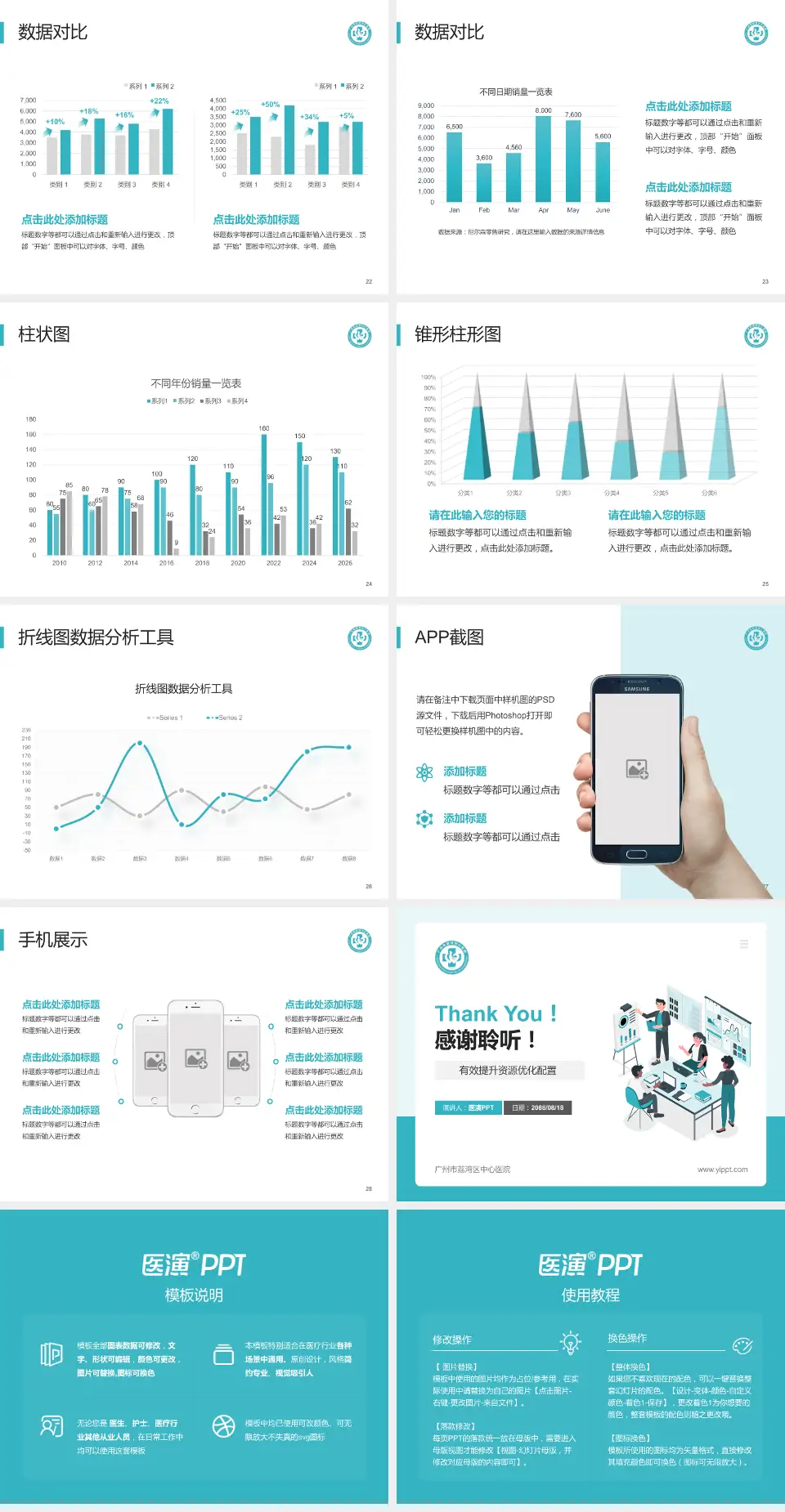 广州市荔湾区中心医院财务与预算报告PPT模板4:3格式幻灯片预览图4