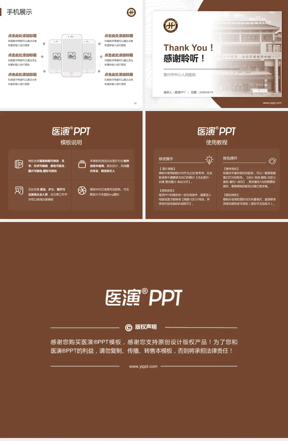 惠州市中心人民医院医院管理报告PPT模板4:3格式幻灯片预览图7