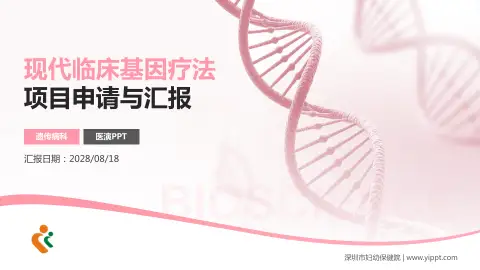 深圳市妇幼保健院项目申请与汇报PPT模板