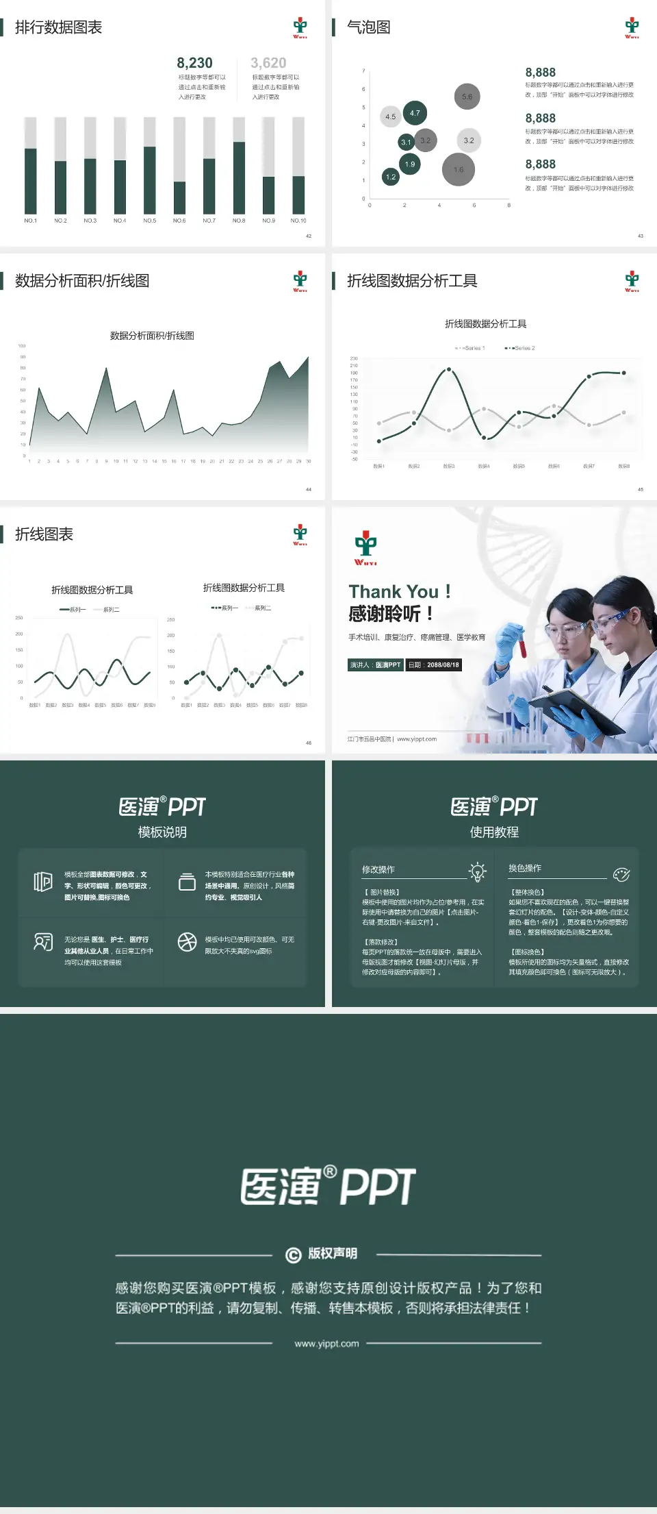 江门市五邑中医院科研成果展示PPT模板4:3格式幻灯片预览图6