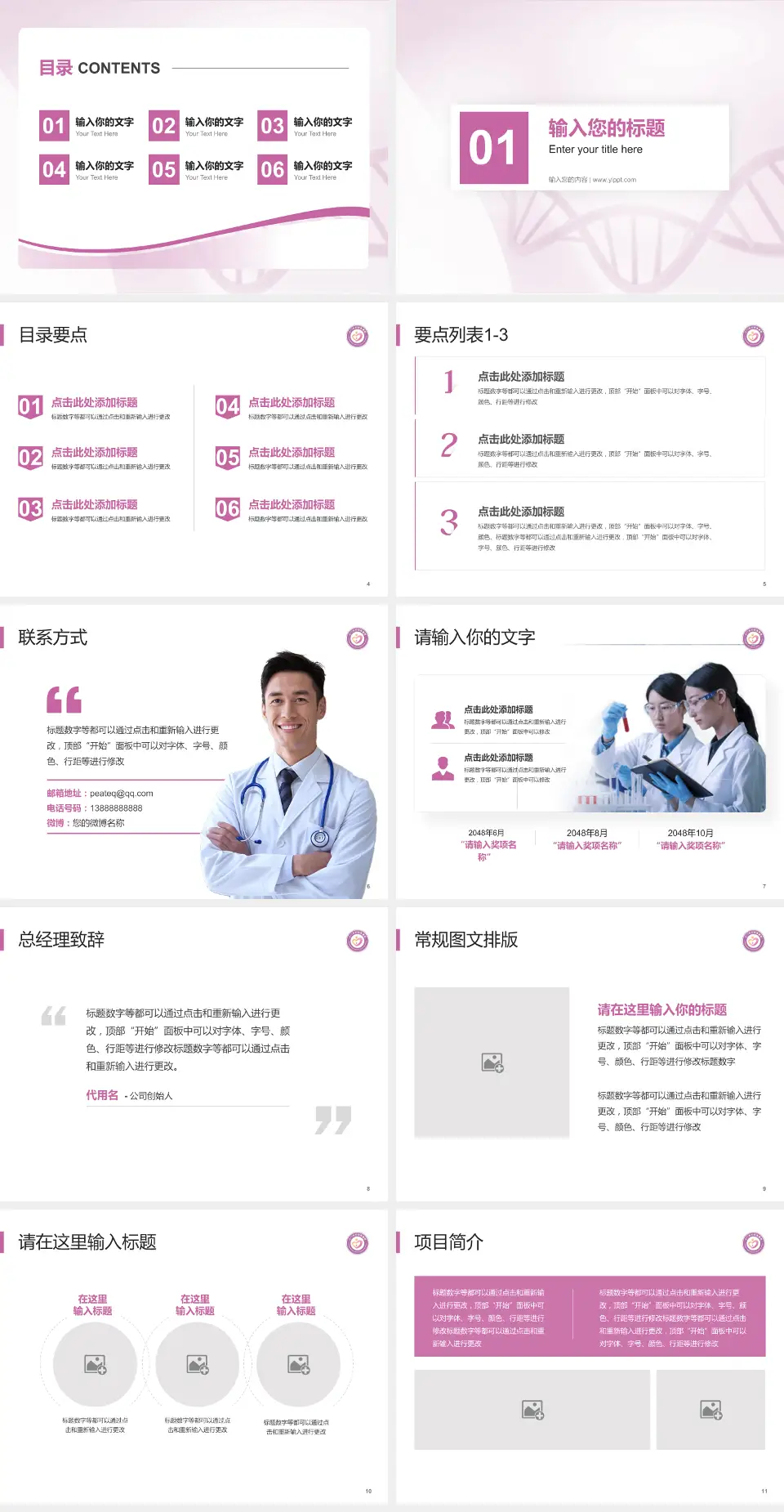 江门市妇幼保健院项目申请与汇报PPT模板4:3格式幻灯片预览图2