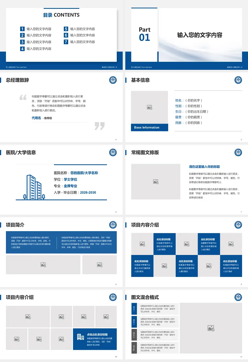 广州市番禺区第二人民医院个人求职应聘简历PPT模板16:9格式幻灯片预览图2