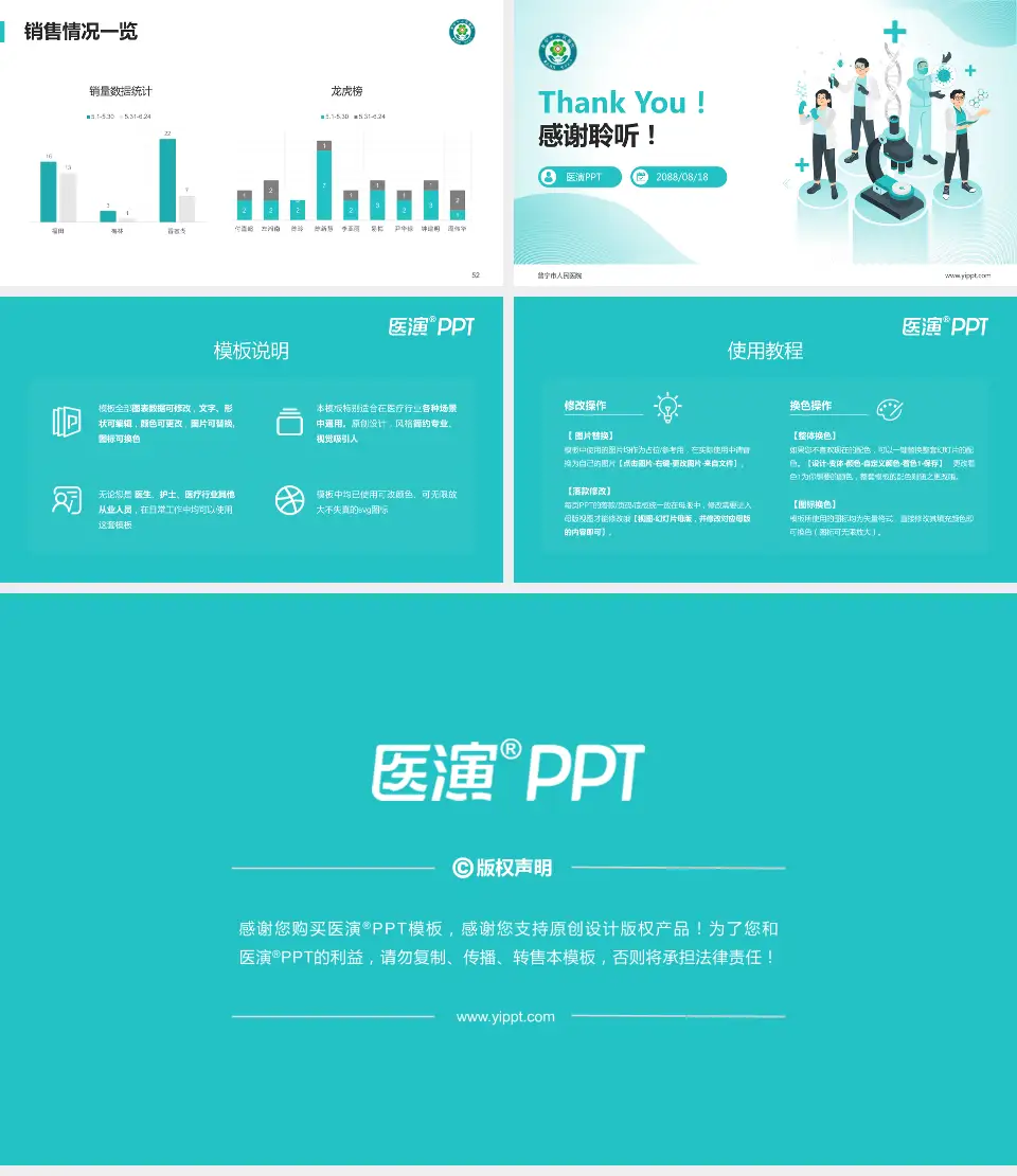 普宁市人民医院品管圈PDCA演示专用PPT模板16:9格式幻灯片预览图7