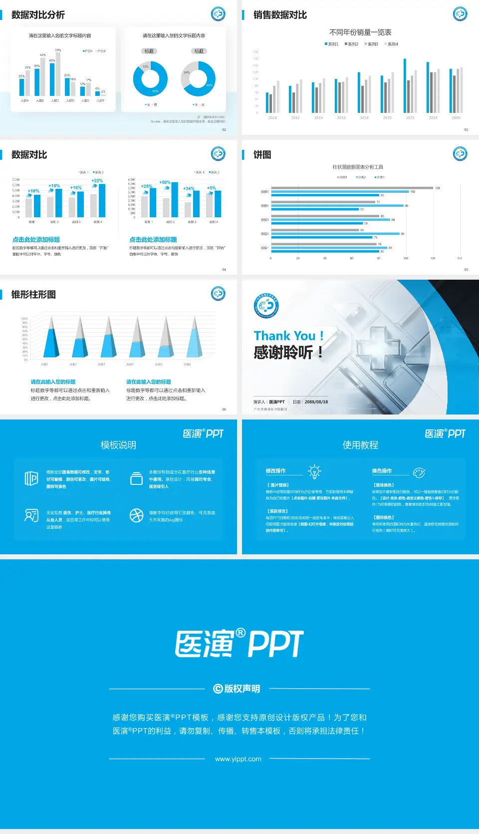 广州市黄埔区中医医院医疗行业比赛专用PPT模板16:9格式幻灯片预览图7