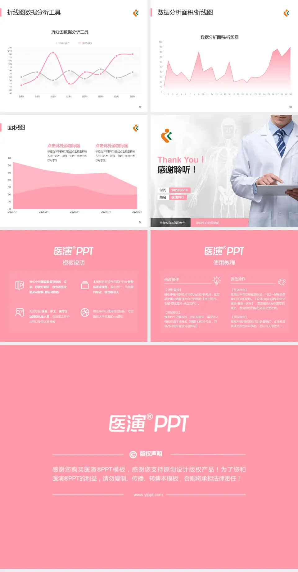 深圳市妇幼保健院患者教育与指导PPT模板4:3格式幻灯片预览图7
