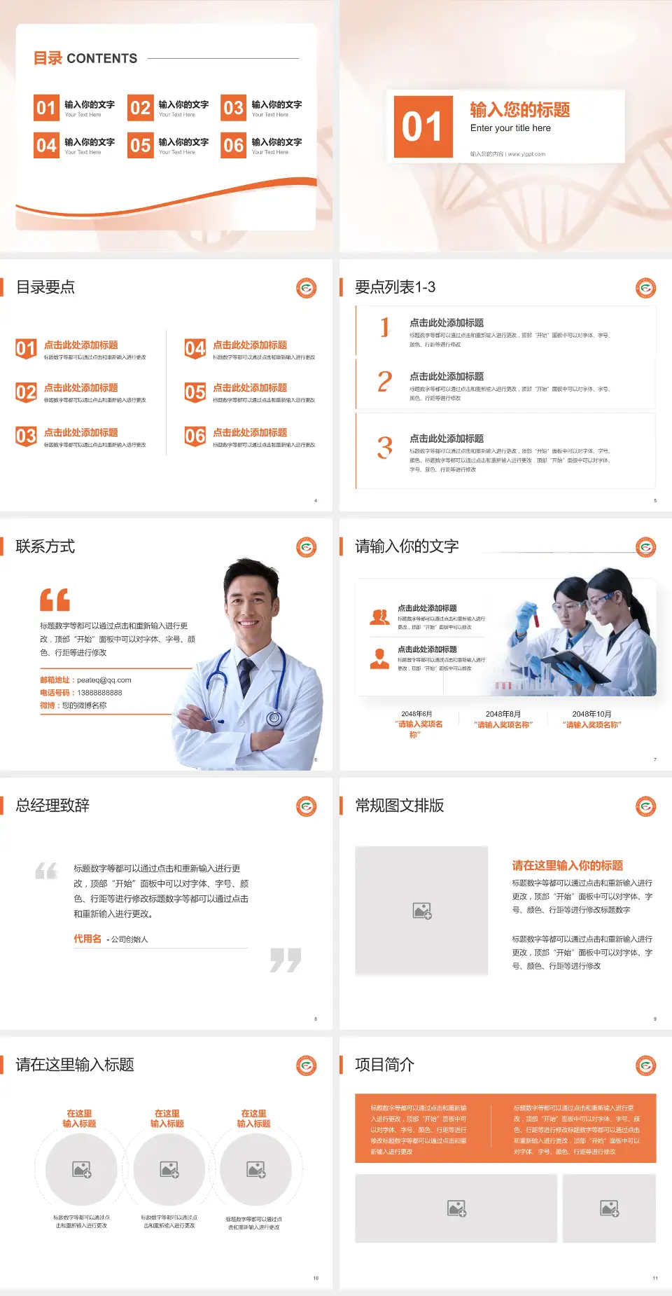 广州市番禺区市桥医院项目申请与汇报PPT模板4:3格式幻灯片预览图2