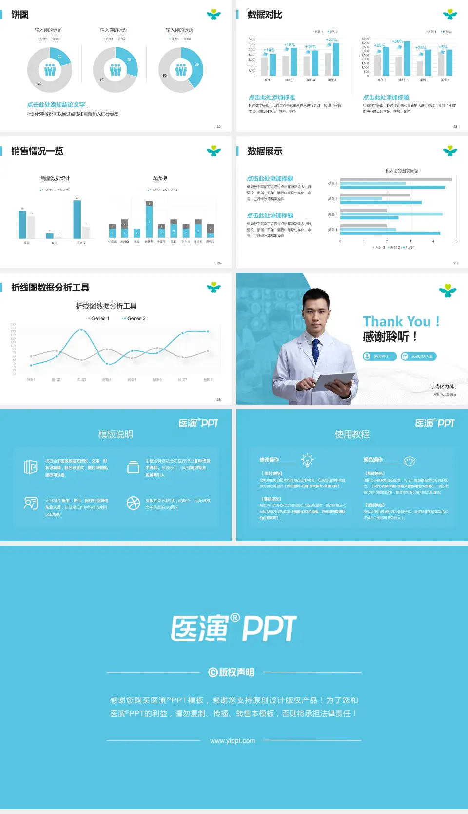 深圳市儿童医院病例分享与讨论PPT模板16:9格式幻灯片预览图4