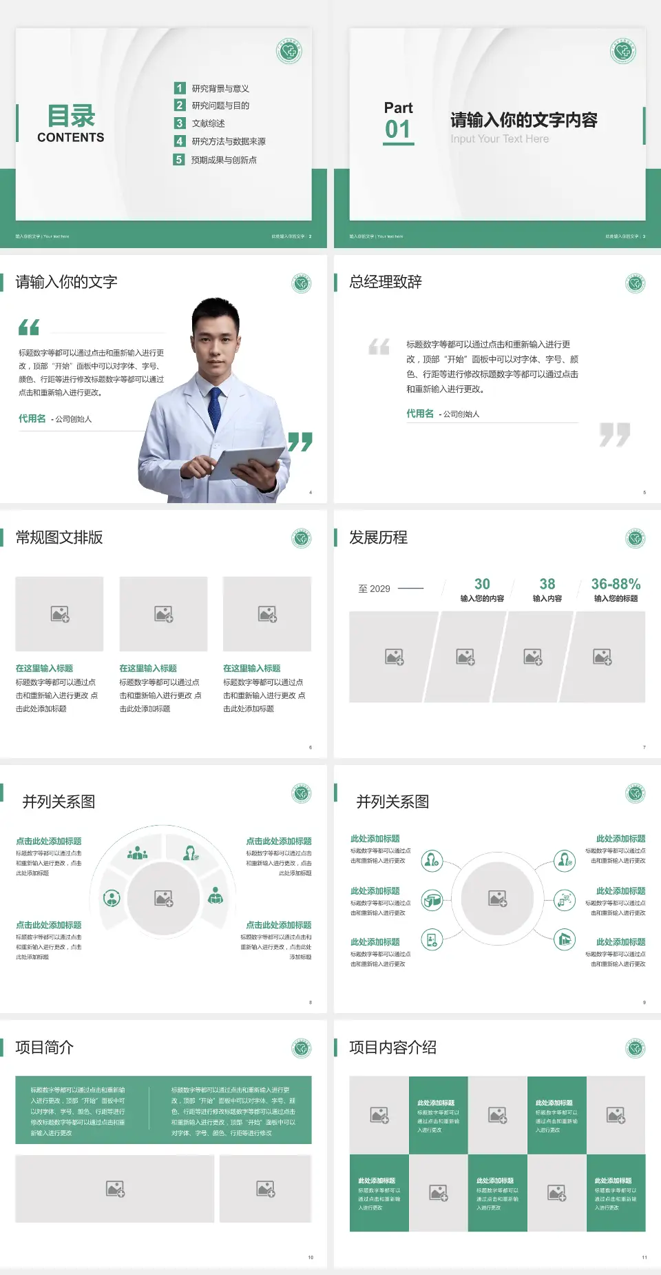 广州市皮肤病医院医院管理报告PPT模板4:3格式幻灯片预览图2