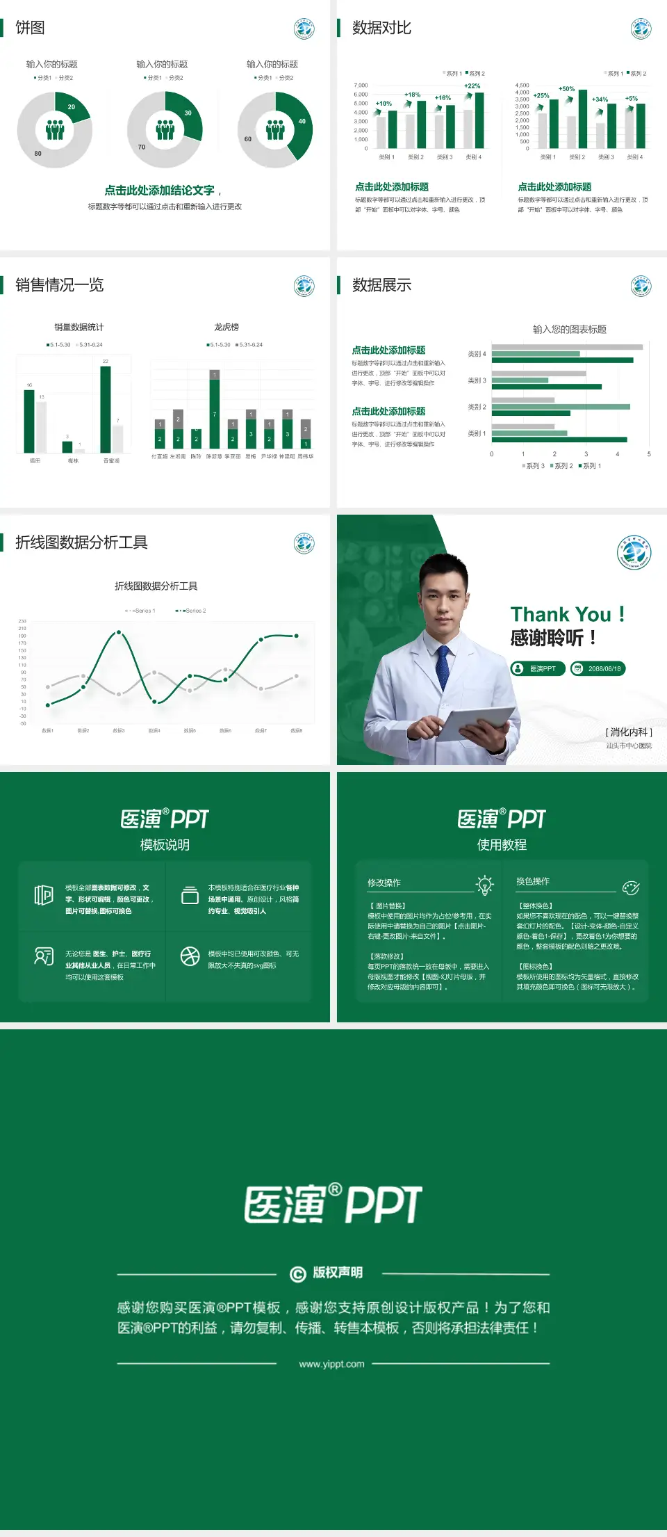 汕头市中心医院病例分享与讨论PPT模板4:3格式幻灯片预览图4