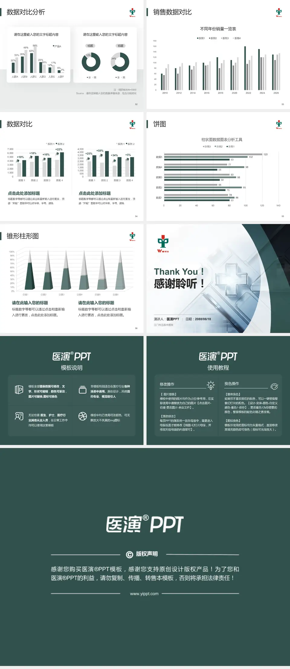 江门市五邑中医院医疗行业比赛专用PPT模板4:3格式幻灯片预览图7